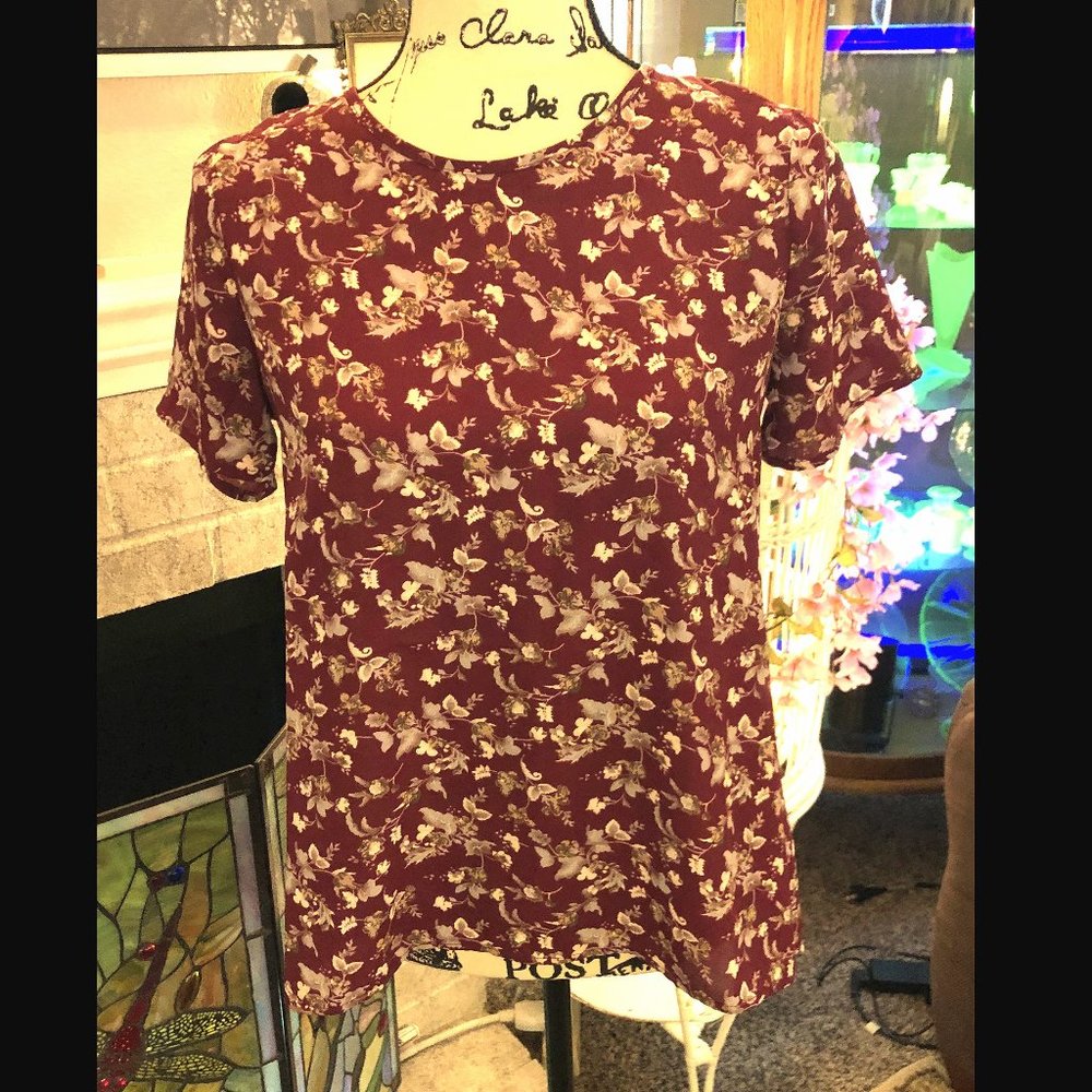 Maroon & Gray Sierra Sky Blouse